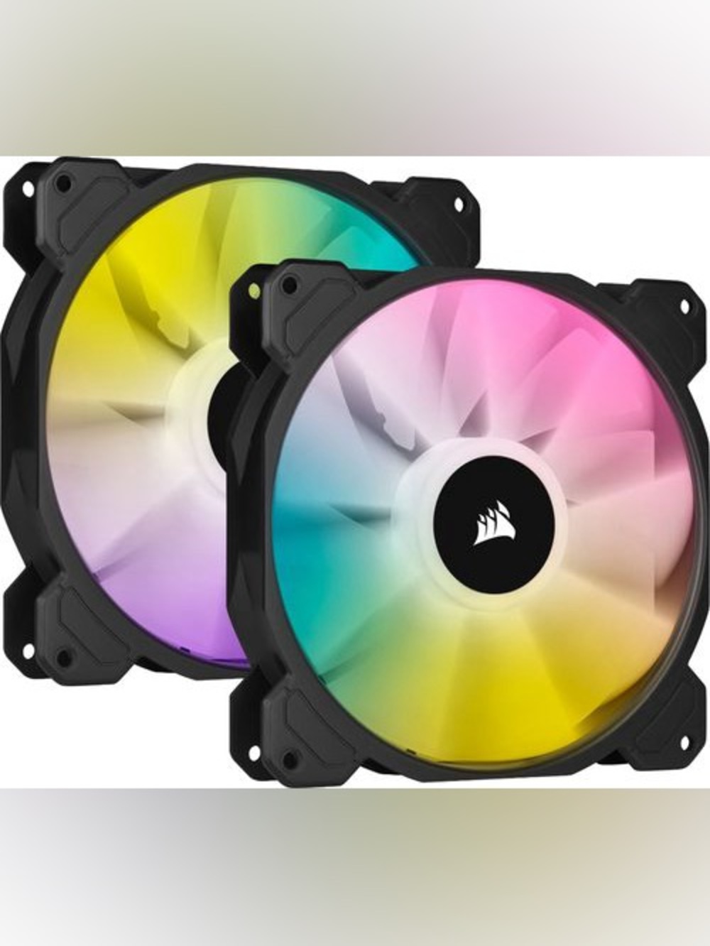 NEW Corsair SP140 RGB ELITE Computer Case Fan 14 Cm Black 2 Pc